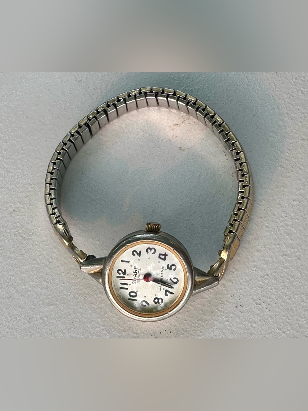 Ladies Two-Tone Round Dial Wristwatch with Expansion Band